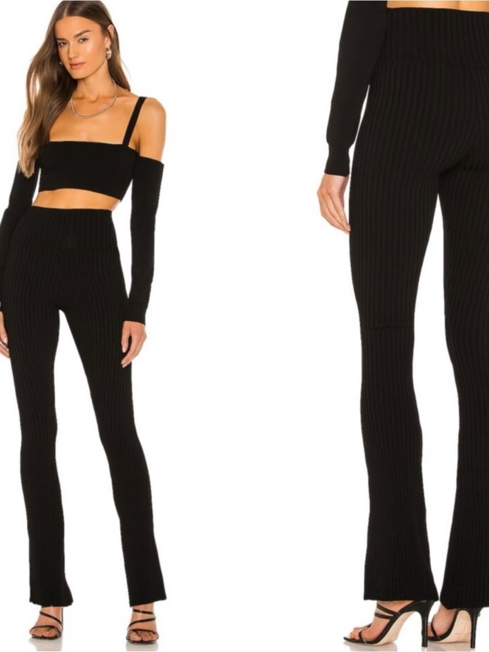 Ronny Kobo Hadar Ribbed Flare Pant Leggings